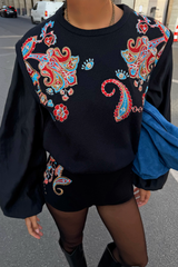 Black Paisley Hot Pants