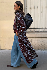 Chocolate Deer Long Cardigan