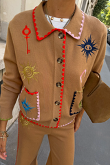 Tan Casablanca Cardigan