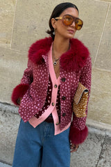 Burgundy Deer Jacket