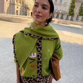 Olive Amore Large Knit Scarf