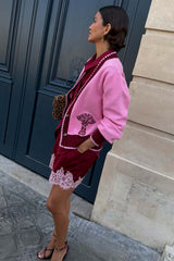 Pink Mushroom Cardigan