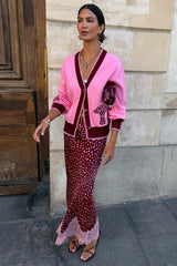 Pink Mushroom Cardigan