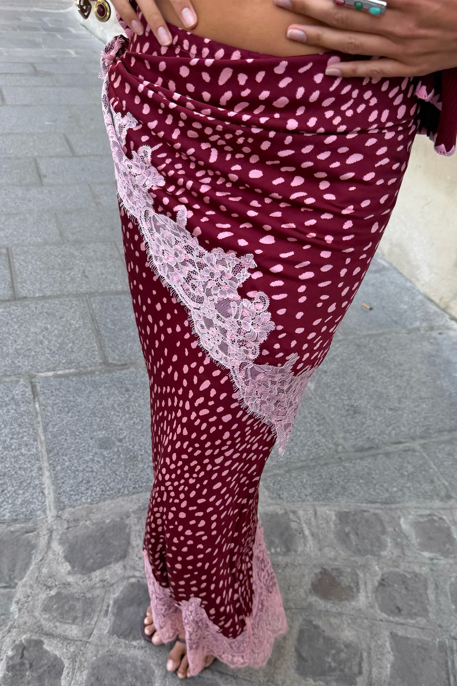 Burgundy Deer Maeva Skirt
