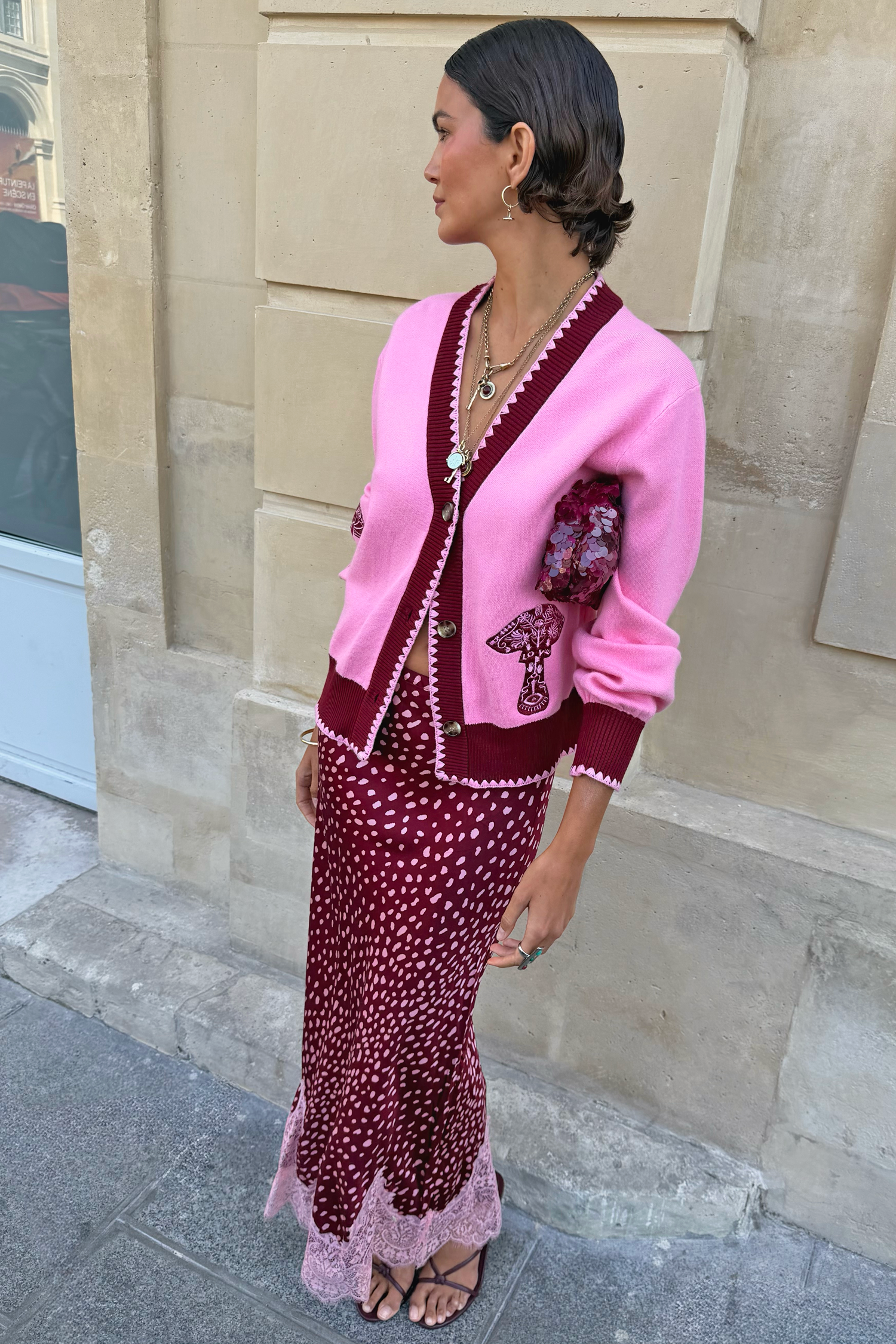 Burgundy Deer Maeva Skirt