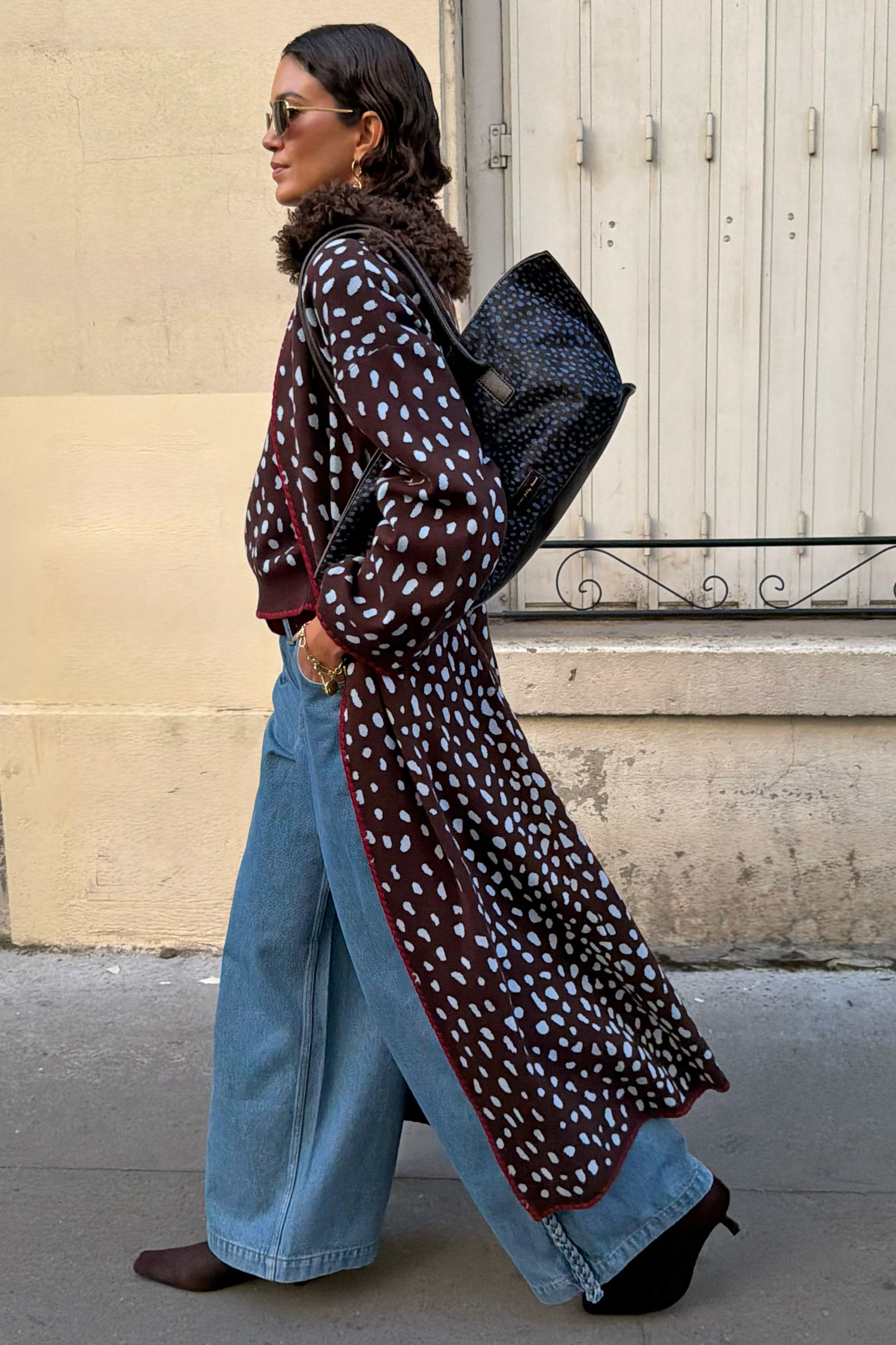 Chocolate Deer Long Cardigan