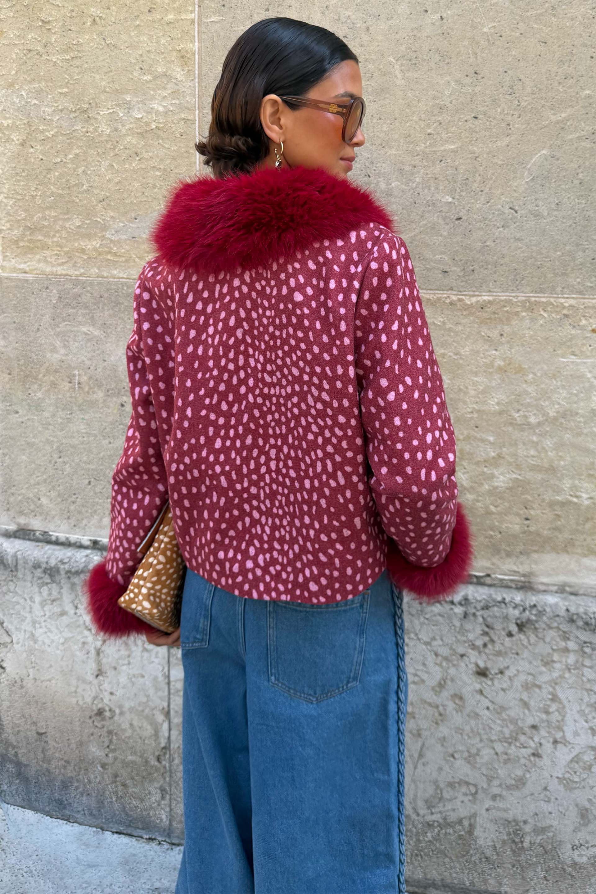 Burgundy Deer Jacket