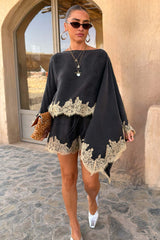 Grey Lace Maeva Shorts