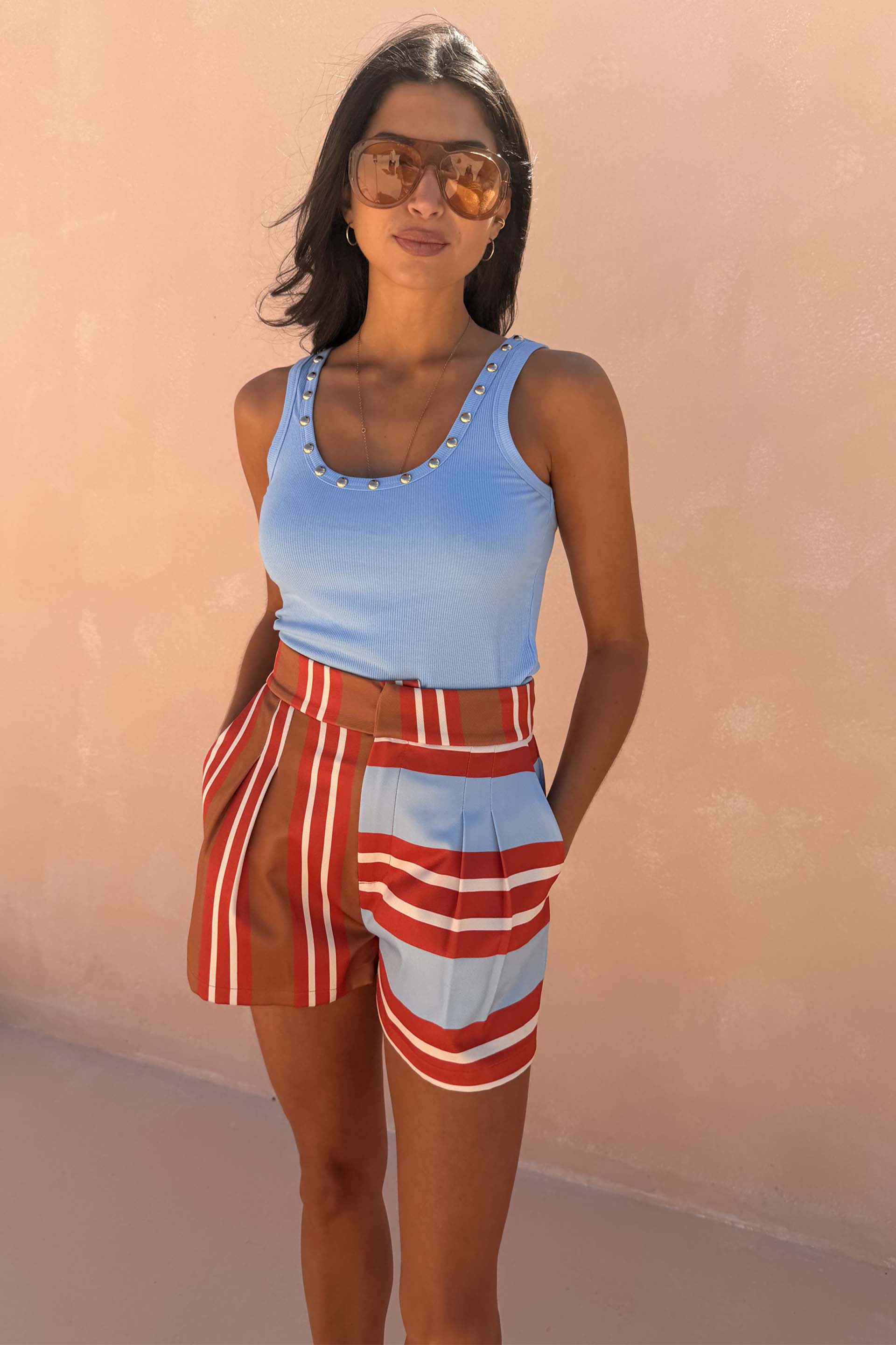 Multi Stripe Tate Shorts