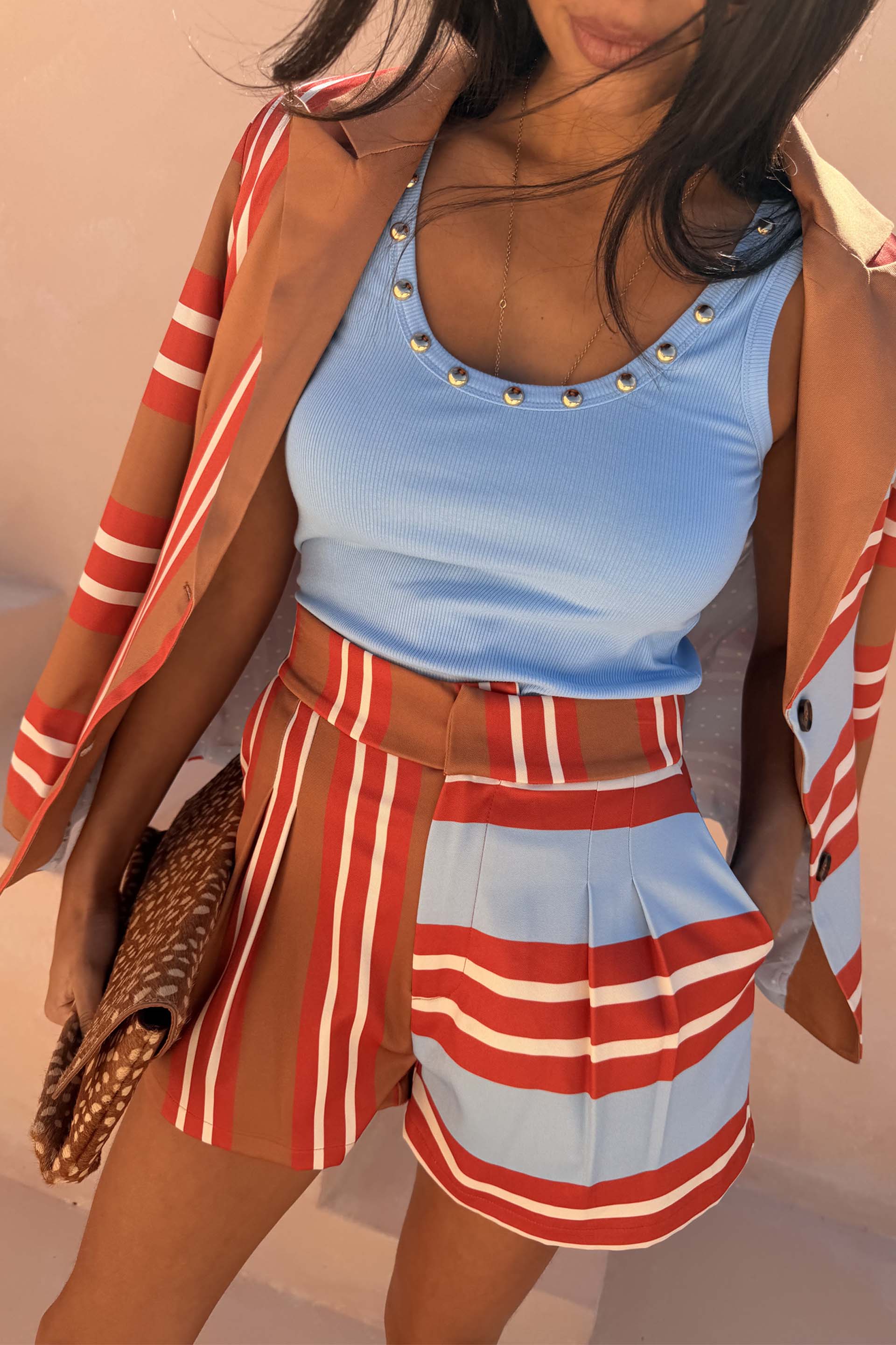 Multi Stripe Tate Shorts