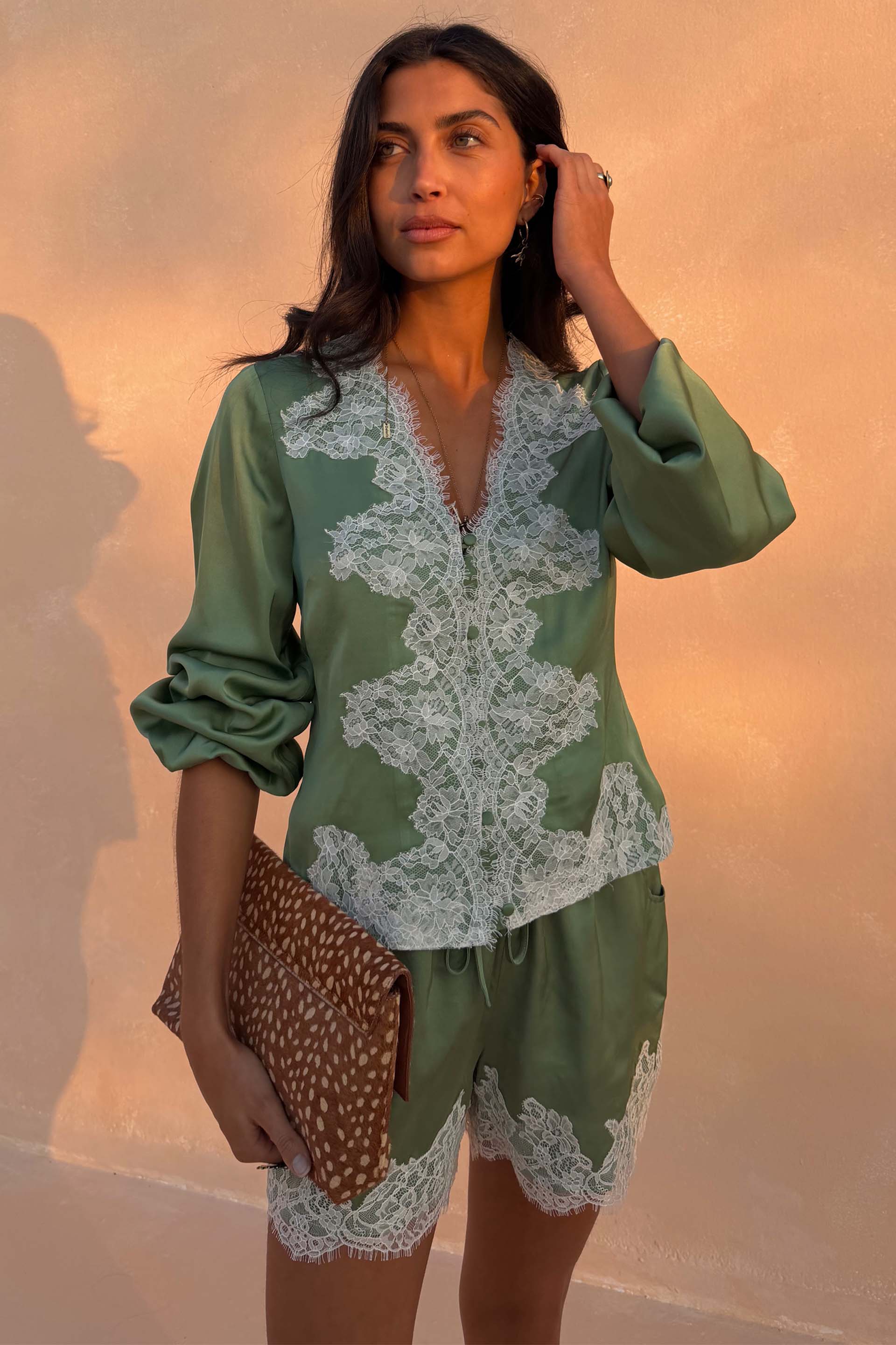 Green Lace Romi Top