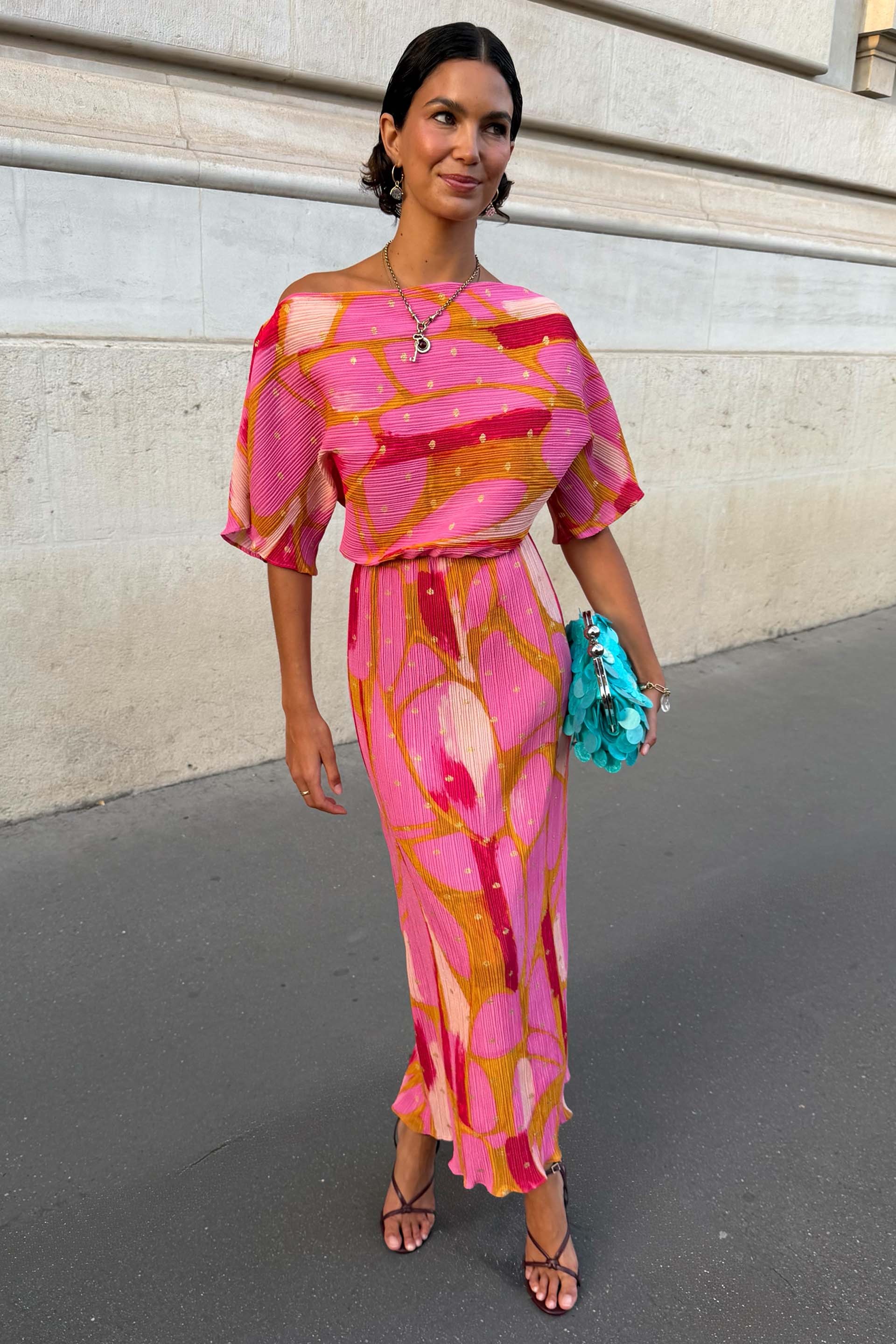 Pink & Olive Abstract Tilly Dress
