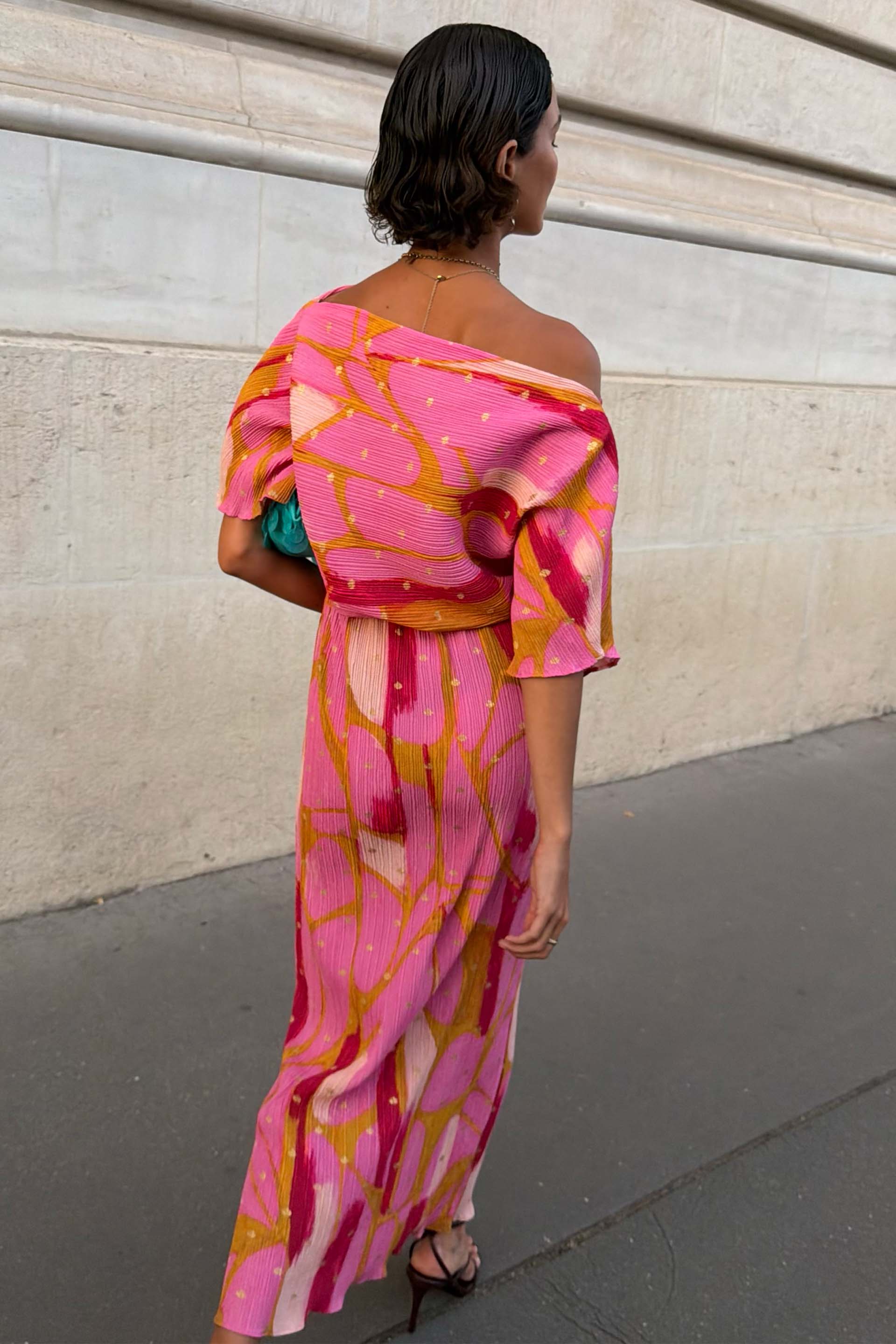 Pink & Olive Abstract Tilly Dress