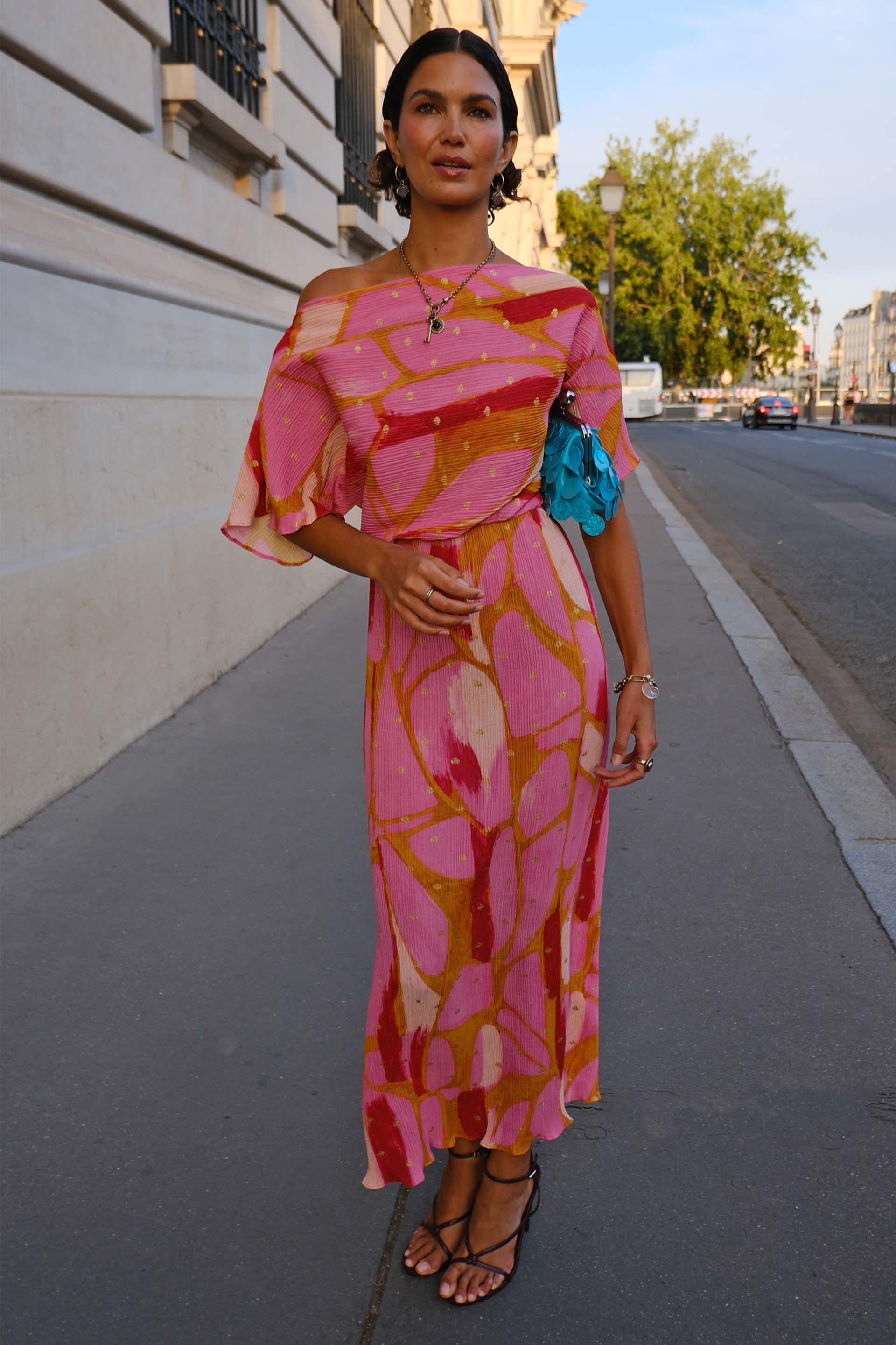 Pink & Olive Abstract Tilly Dress