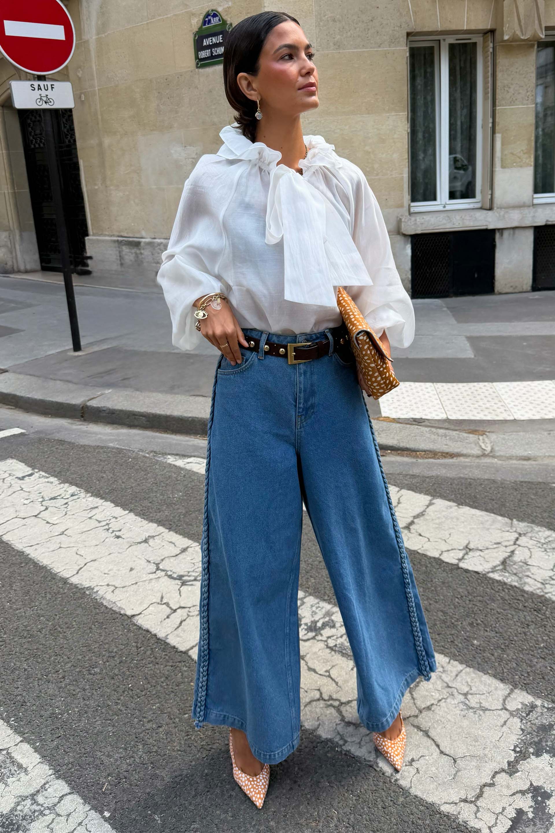 White Ruffle Shirt