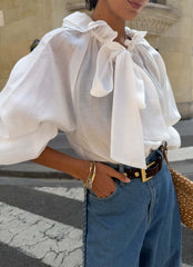 White Ruffle Shirt